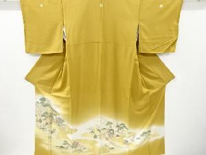 リサイクル　寿光織　「澪標図」織り出し三つ紋色留袖